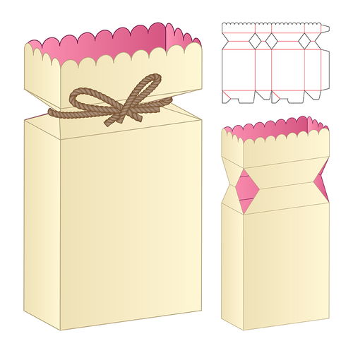 異型包裝盒禮品盒禮品袋結構圖刀模線紙盒造型包裝設計ai eps素材 淘寶網 平面設計